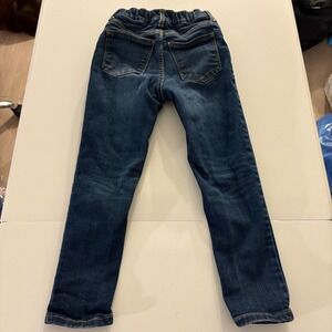 H&M Kids Jeans Size 6 Dark Blue Adjustable Waist Stretchy Slim Fit Skinny Leg
